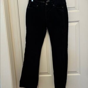 Women’s Ann Taylor Loft, modern boot black corduroy, 8P